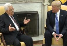 الرئيس الأمريكي دونالد ترامب والرئيس الفلسطيني محمود عباس -ارشيف-