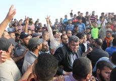 اسماعيل هنية - ريس المكتب السياسي لحركة حماس خلال مشاركته في فعاليات الجمعة السابعة من مسيرة العودة الكبرى أمس