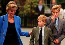 الأميرة ديانا وولداها هاري وويليام