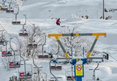 تساقط الثلوج على جبل الشيخ 