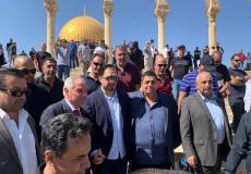 منتخب السعودية في المسجد الأقصى بمدينة القدس