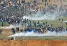 جانب من مسيرات العودة بغزة 