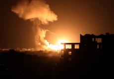 صورة من القصف الإسرائيلي الليلة