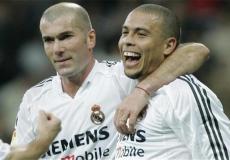 الظاهرة رونالدو بجوار الفرنسي زين الدين زيدان -ارشيف-