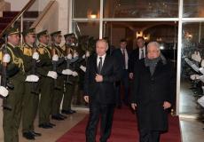 الرئيس محمود عباس ونظيره الروسي فلاديمير بوتين في بيت لحم