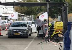 إحدى نقاط فحص الكورونا في دير الأسد