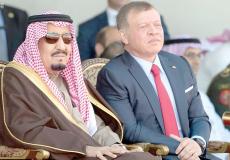 العاهل الاردني الملك عبد الله الثاني مع نظيره السعودي الملك سلمان -ارشيفية-