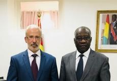 وزير الخارجية الغيني وسفير فلسطين ثائر أبو بكر