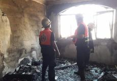 الدفاع المدني يخمد حريقا نشب في منزل شرق خان يونس