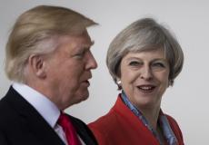 الرئيس الامريكي دونالد ترامب مع رئيسة الوزراء البريطانية تيريزا ماي