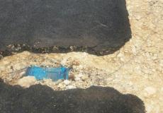 إحدى العبوات الناسفة التي زرعت في طريق بطولكرم في الضفة الغربية واكتشفها الأمن الفلسطيني وفككها كونها تستهدف أمن المواطنين في حين نشر الشاباك معلومات جديدة عنها