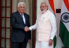 الرئيس الفلسطيني ونظيره الهندي