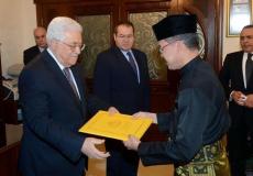 الرئيس خلال تقبله أوراق اعتماد سفير سلطنة بروناي