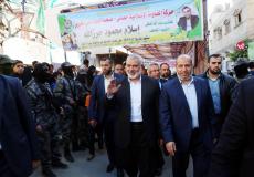 هنية يزور بيت عزاء الشهيد حرزالله