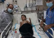 انقاذ حياة طفل في مستشفى الدرة بغزة 