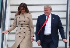 شاهد: ميلانيا ترامب تمتنع عن مسك يد زوجها