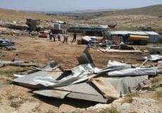 الاحتلال يأخذ قياسات لمنشآت سكنية تمهيداً لهدمها في قرية الخان الأحمر 