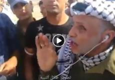 أحد المشاركين في مسيرة العودة يتقمص شخصية الرئيس الراحل ياسر عرفات