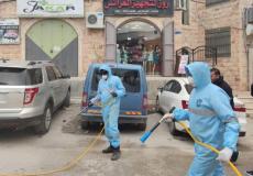 الشرطة الفلسطينية تنظم حملة تعقيم في رام الله 