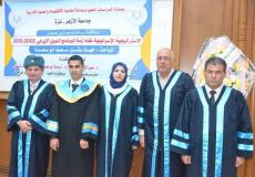 منح الباحث أبو سعدة درجة الماجستير 
