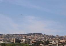 مروحية اسرائيلية لمراقبة الأوضاع في دير الأسد