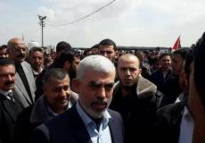 يحيى السنوار يشارك في مسيرة العودة على حدود غزة - أرشيفية