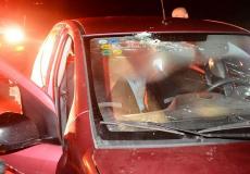 سيارة المستوطن الذي قتل برصاص مسلحين قرب نابلس