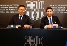 ميسي جدد  مؤخرا عقده مع برشلونة حتى عام 2021