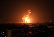 قصف غزة ليلاً