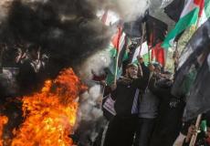 إصابة العشرات بالاختناق خلال قمع الاحتلال مسيرة ضد "صفقة القرن"