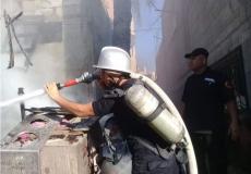 الدفاع المدني يسيطر على حريق غرب خانيونس