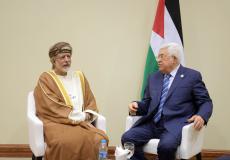 يوسف بن علوي وزير خارجية عمان اجتمع اليوم مع الرئيس عباس