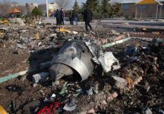 حطام الطائرة الأوكرانية التي سقطت في طهران