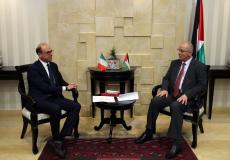 رئيس الوزراء رامي الحمد الله ووزير الخارجية الايطالي