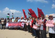 "الوحدة العالمية" تنظم وقفة تضامنية مع الصيادين في بحر جباليا