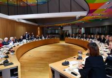 الرئيس محمود عباس في اجتماع مع وزراء خارجية الاتحاد الأوروبي