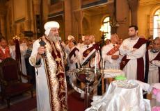 الكنائس القبطية تؤدي صلوات خميس العهد