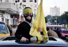 طفل في تظاهرة لحركة فتح بمدينة غزة