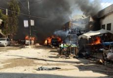 تفجير سوق عفرين شمال سوريا