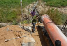 الشروع بتجفيف أحواض مجاري وادي غزة