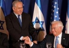 دافيد فريدمان السفير الأمريكي لدى الاحتلال مع بنيامين نتنياهو رئيس الوزراء الإسرائيلي -ارشيفية-