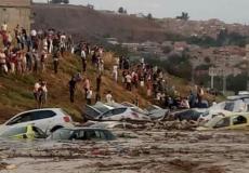 السيول والفيضانات التي أغرق مدينة قسنطينة الجزائرية 