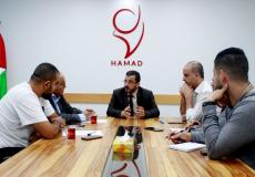 مستشفى حمد بغزة يستقبل وفداً من الجامعة العربية الأمريكية في جنين