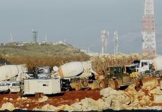 شاحنات باطون اسرائيلية تصل الحدود اللبنانية