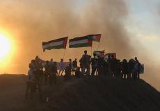تظاهرة اسرائيلة على حدود القطاع تضامنا مع غزة