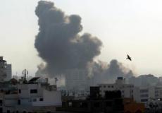 قطاع غزة عقب قصف إسرائيلي -ارشيف-