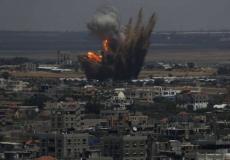 مسؤولة إسرائيلية تؤيد اتفاق التهدئة مع حماس في غزة -صورة تعبيرية لقصف إسرائيلي على غزة-