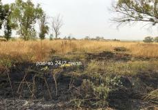 بالونات حارقة أطلقت من غزة تتسبب بحريق في ناحل عوز