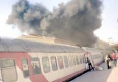 حريق في محطة قطارات رمسيس في القاهرة 
