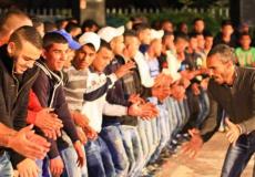 حفلة شعبية في احد شوارع غزة -ارشيف-